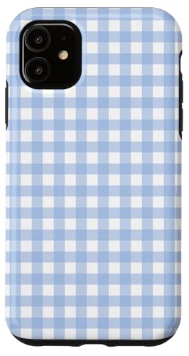 Pastellblaues Karomuster mit kariertem Karomuster Hülle für iPhone 11 Pastellblaues Karomuster mit kariertem Karomuster Hülle für iPhone 11 von Aesthetic Cute Design