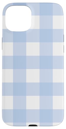 Pastellblaues Karomuster mit kariertem Karomuster Hülle für iPhone 15 Plus Pastellblaues Karomuster mit kariertem Karomuster Hülle für iPhone 15 Plus von Aesthetic Cute Design