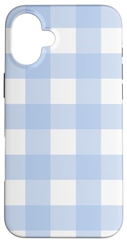 Pastellblaues Karomuster mit kariertem Karomuster Hülle für iPhone 16 Plus Pastellblaues Karomuster mit kariertem Karomuster Hülle für iPhone 16 Plus von Aesthetic Cute Design