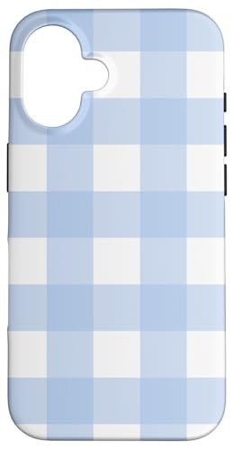 Pastellblaues Karomuster mit kariertem Karomuster Hülle für iPhone 16 Pastellblaues Karomuster mit kariertem Karomuster Hülle für iPhone 16 von Aesthetic Cute Design