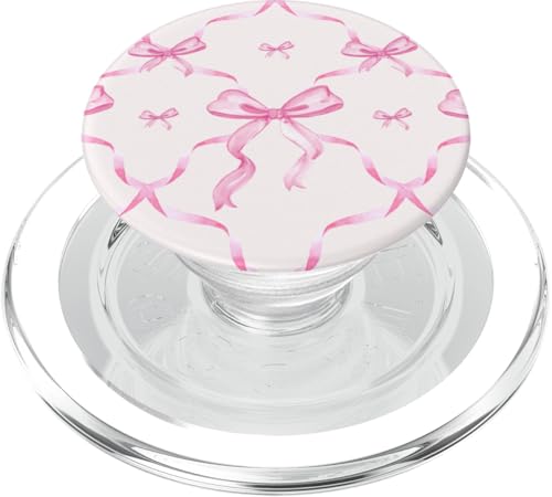 Ästhetische rosa Bänder und Schleifen in Aquarell PopSockets PopGrip für MagSafe von Aesthetic Pattern Co