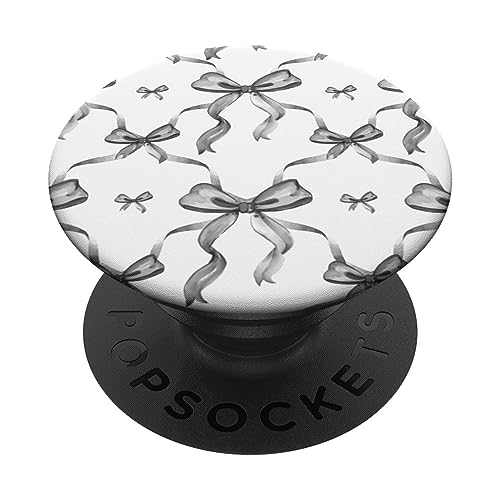 Ästhetische schwarz-weiße Bänder und Schleifen in Aquarell PopSockets mit austauschbarem PopGrip Ästhetische schwarz-weiße Bänder und Schleifen in Aquarell PopSockets mit austauschbarem PopGrip von Aesthetic Pattern Co