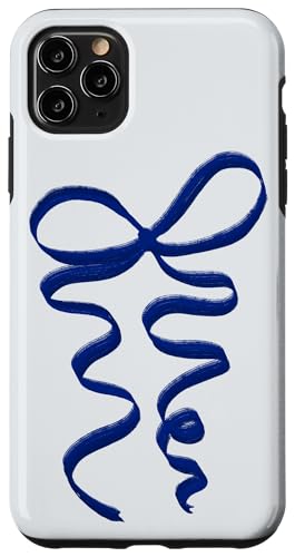Hülle für iPhone 11 Pro Max Kokette blaue Schleife von Aesthetic Pattern Co