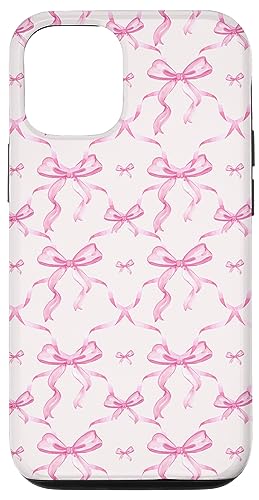 Hülle für iPhone 12/12 Pro Ästhetische rosa Bänder und Schleifen in Aquarell von Aesthetic Patterns