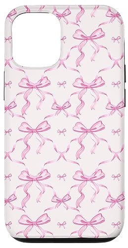 Hülle für iPhone 12/12 Pro Ästhetische rosa Bänder und Schleifen in Aquarell von Aesthetic Pattern Co