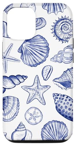 Hülle für iPhone 12/12 Pro Adrette Küstenmuscheln, Seestern, Muscheln in Blau Hülle für iPhone 12/12 Pro Adrette Küstenmuscheln, Seestern, Muscheln in Blau von Aesthetic Pattern Co