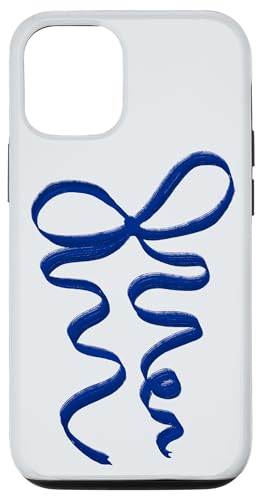 Hülle für iPhone 12/12 Pro Kokette blaue Schleife von Aesthetic Pattern Co