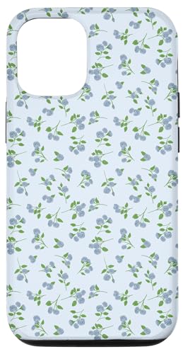 Hülle für iPhone 12/12 Pro Kokette hellblaue Blume kleine Rose Muster von Aesthetic Pattern Co