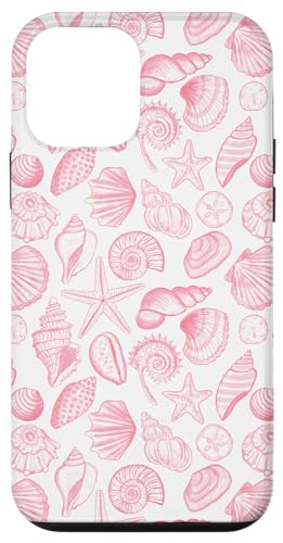 Hülle für iPhone 12 mini Adrette Küstenmuscheln, Seesterne, Muscheln in Pastellrosa von Aesthetic Pattern Co