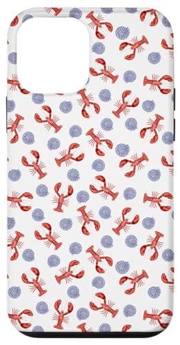 Hülle für iPhone 12 mini Adrettes Hummer-Muster mit blauen Muscheln von Aesthetic Pattern Co