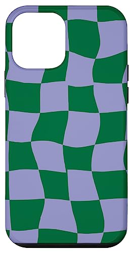 Hülle für iPhone 12 mini Gewelltes kariertes lila und grünes Schachbrettmuster Hülle für iPhone 12 mini Gewelltes kariertes lila und grünes Schachbrettmuster von Aesthetic Pattern Co.