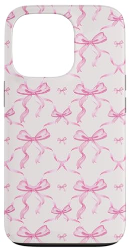 Hülle für iPhone 13 Pro Ästhetische rosa Bänder und Schleifen in Aquarell von Aesthetic Patterns