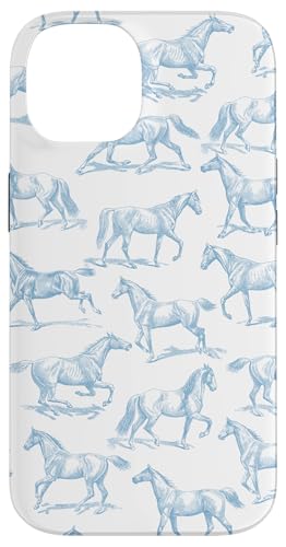 Hülle für iPhone 14 Ästhetisches Kornblumenblaues Pferd Vintage Zeichenmuster Hülle für iPhone 14 Ästhetisches Kornblumenblaues Pferd Vintage Zeichenmuster von Aesthetic Patterns