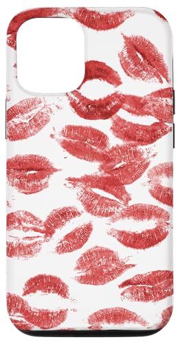 Hülle für iPhone 14 Coquette Red Kisses Lippenstift Lip Kisses von Aesthetic Pattern Co