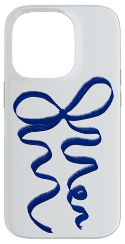Hülle für iPhone 14 Pro Kokette blaue Schleife von Aesthetic Pattern Co