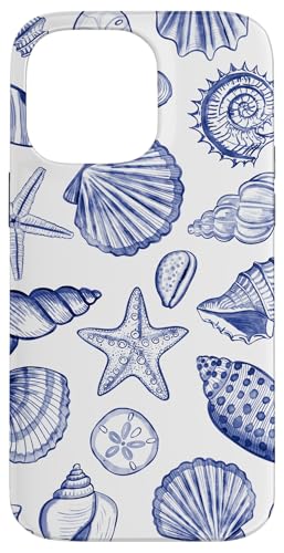 Hülle für iPhone 14 Pro Max Adrette Küstenmuscheln, Seestern, Muscheln in Blau Hülle für iPhone 14 Pro Max Adrette Küstenmuscheln, Seestern, Muscheln in Blau von Aesthetic Pattern Co