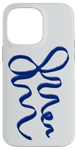 Hülle für iPhone 14 Pro Max Kokette blaue Schleife von Aesthetic Pattern Co