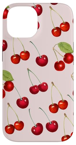 Hülle für iPhone 14 Vintage-Kirschen – ästhetisch bemaltes Kirschmuster von Aesthetic Pattern Co.