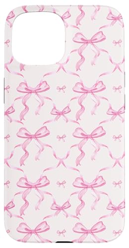 Hülle für iPhone 15 Ästhetische rosa Bänder und Schleifen in Aquarell von Aesthetic Patterns