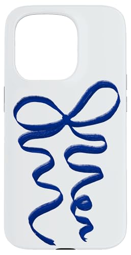 Hülle für iPhone 15 Pro Kokette blaue Schleife von Aesthetic Pattern Co