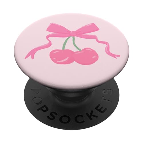 Kokette rosa Kirsche und Schleife PopSockets mit austauschbarem PopGrip Kokette rosa Kirsche und Schleife PopSockets mit austauschbarem PopGrip von Aesthetic Pattern Co