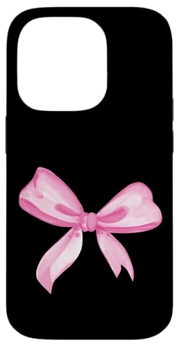 Hülle für iPhone 14 Pro Ästhetische rosa Schleife in Aquarell auf Schwarz Hülle für iPhone 14 Pro Ästhetische rosa Schleife in Aquarell auf Schwarz von Aesthetic Patterns