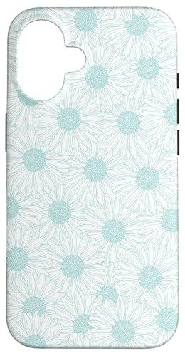 Hülle für iPhone 16 Blaugrüne Gänseblümchen, Chrysantheme, Gerbera Hülle für iPhone 16 Blaugrüne Gänseblümchen, Chrysantheme, Gerbera von Aesthetic Patterns