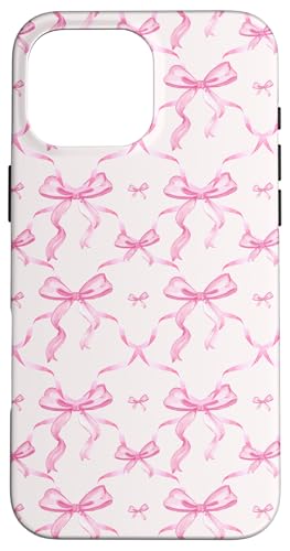 Hülle für iPhone 16 Pro Max Ästhetische rosa Bänder und Schleifen in Aquarell von Aesthetic Patterns
