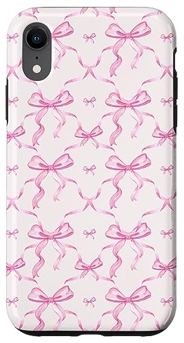 Hülle für iPhone XR Ästhetische rosa Bänder und Schleifen in Aquarell von Aesthetic Patterns