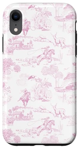 Hülle für iPhone XR Adrette Western Vintage Pink Cowboy Cowgirl Toile Hülle für iPhone XR Adrette Western Vintage Pink Cowboy Cowgirl Toile von Aesthetic Patterns