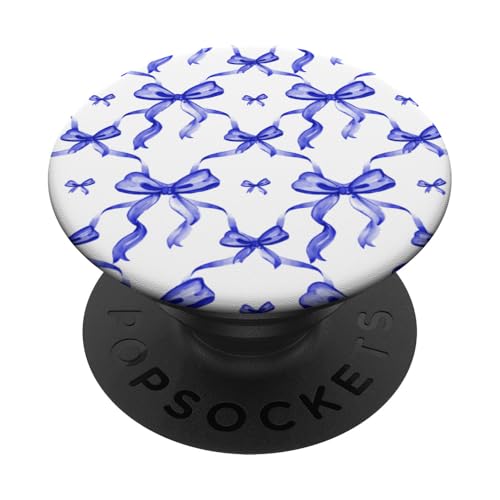 Kokette ästhetische blaue Bänder und Schleifen in Aquarell PopSockets Klebender PopGrip Kokette ästhetische blaue Bänder und Schleifen in Aquarell PopSockets Klebender PopGrip von Aesthetic Patterns