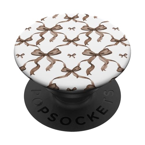 Kokette ästhetische braune Bänder und Schleifen in Aquarell PopSockets Klebender PopGrip Kokette ästhetische braune Bänder und Schleifen in Aquarell PopSockets Klebender PopGrip von Aesthetic Patterns