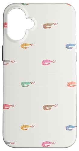 Vintage Aquarium Garnelen Muster Sommer Hülle für iPhone 16 Plus von Aesthetic Shrimp Pattern Summer