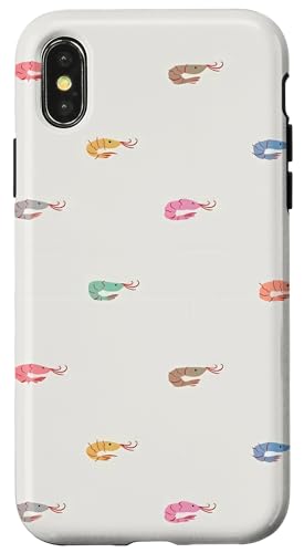 Vintage Aquarium Garnelen Muster Sommer Hülle für iPhone X/XS von Aesthetic Shrimp Pattern Summer