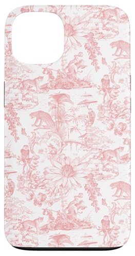 Adrette Koralle Asiatische Dschungel Toile Affe Leopard Lotusblume Hülle für iPhone 13 Adrette Koralle Asiatische Dschungel Toile Affe Leopard Lotusblume Hülle für iPhone 13 von Aesthetic Toile Patterns