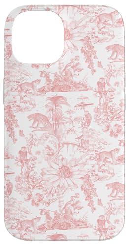 Adrette Koralle Asiatische Dschungel Toile Affe Leopard Lotusblume Hülle für iPhone 14 Adrette Koralle Asiatische Dschungel Toile Affe Leopard Lotusblume Hülle für iPhone 14 von Aesthetic Toile Patterns