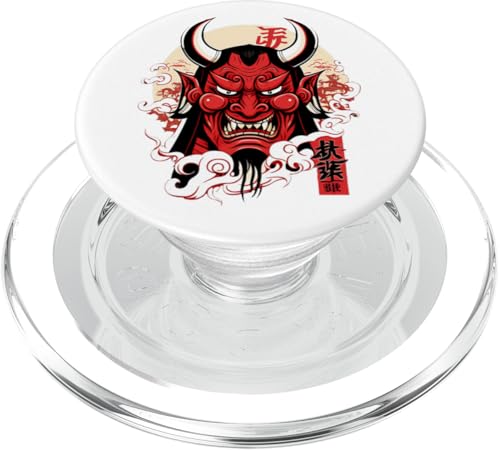 Furchterregende Traditionelle Dämon Hannya Masken PopSockets PopGrip für MagSafe von Aesthetic Yokai Styles