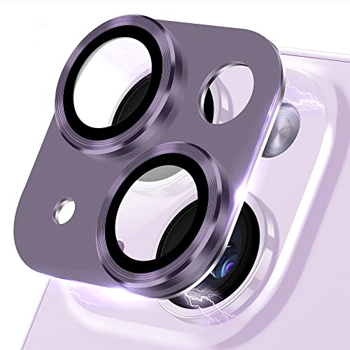 Afaneep 2PCS Kameraschutz für iPhone 14 /iPhone 14 Plus, Aluminiumlegierung Kamera Schutzglas, Ultra HD Klar 9H Gehärtetes Glas Anti-Kratzer Kamera Schutzfolie von Afaneep
