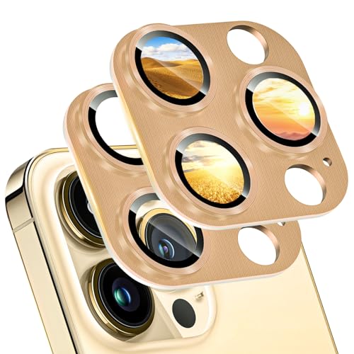 Afaneep 2PCS Kameraschutz für iPhone 15 Pro/iPhone 15 Pro Max, Aluminiumlegierung Kamera Schutzglas, Ultra HD Klar 9H Gehärtetes Glas Anti-Kratzer Kamera Schutzfolie von Afaneep