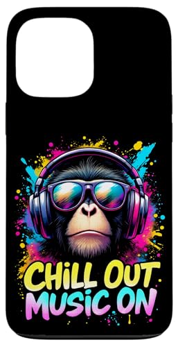 CHILL OUT MUSIC ON Affe Kopfhörer Hülle für iPhone 13 Pro Max von Affe Kopfhörer Designs