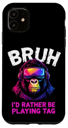 BRUH I'D RATHER BE PLAYING TAG Affe Kopfhörer Gaming Hülle für iPhone 11 BRUH I'D RATHER BE PLAYING TAG Affe Kopfhörer Gaming Hülle für iPhone 11 von Affe Kopfhörer Gaming Designs