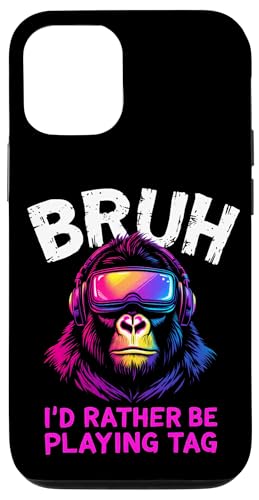 BRUH I'D RATHER BE PLAYING TAG Affe Kopfhörer Gaming Hülle für iPhone 12/12 Pro BRUH I'D RATHER BE PLAYING TAG Affe Kopfhörer Gaming Hülle für iPhone 12/12 Pro von Affe Kopfhörer Gaming Designs