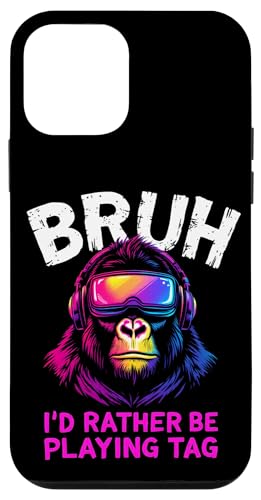 BRUH I'D RATHER BE PLAYING TAG Affe Kopfhörer Gaming Hülle für iPhone 12 mini BRUH I'D RATHER BE PLAYING TAG Affe Kopfhörer Gaming Hülle für iPhone 12 mini von Affe Kopfhörer Gaming Designs