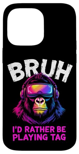 BRUH I'D RATHER BE PLAYING TAG Affe Kopfhörer Gaming Hülle für iPhone 14 Pro Max BRUH I'D RATHER BE PLAYING TAG Affe Kopfhörer Gaming Hülle für iPhone 14 Pro Max von Affe Kopfhörer Gaming Designs