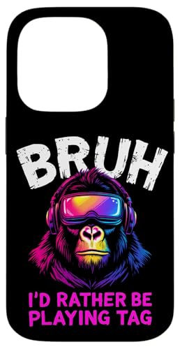 BRUH I'D RATHER BE PLAYING TAG Affe Kopfhörer Gaming Hülle für iPhone 14 Pro BRUH I'D RATHER BE PLAYING TAG Affe Kopfhörer Gaming Hülle für iPhone 14 Pro von Affe Kopfhörer Gaming Designs