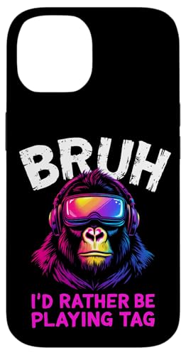 BRUH I'D RATHER BE PLAYING TAG Affe Kopfhörer Gaming Hülle für iPhone 14 BRUH I'D RATHER BE PLAYING TAG Affe Kopfhörer Gaming Hülle für iPhone 14 von Affe Kopfhörer Gaming Designs