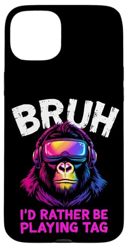 BRUH I'D RATHER BE PLAYING TAG Affe Kopfhörer Gaming Hülle für iPhone 15 Plus BRUH I'D RATHER BE PLAYING TAG Affe Kopfhörer Gaming Hülle für iPhone 15 Plus von Affe Kopfhörer Gaming Designs