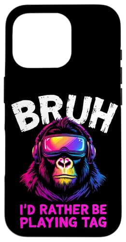 BRUH I'D RATHER BE PLAYING TAG Affe Kopfhörer Gaming Hülle für iPhone 16 Pro BRUH I'D RATHER BE PLAYING TAG Affe Kopfhörer Gaming Hülle für iPhone 16 Pro von Affe Kopfhörer Gaming Designs