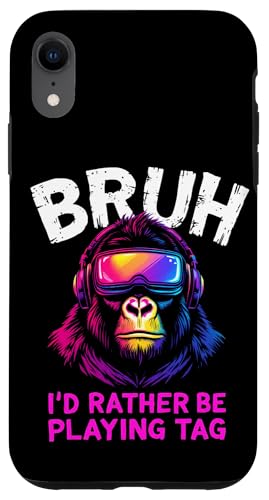BRUH I'D RATHER BE PLAYING TAG Affe Kopfhörer Gaming Hülle für iPhone XR BRUH I'D RATHER BE PLAYING TAG Affe Kopfhörer Gaming Hülle für iPhone XR von Affe Kopfhörer Gaming Designs