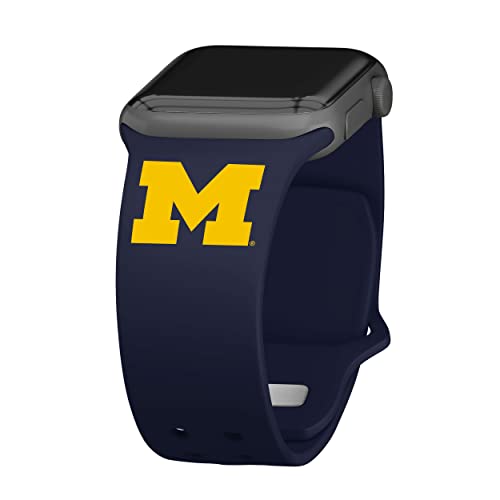 Affinity Bands Michigan Wolverines Silikon-Sportarmband kompatibel mit Apple Watch (38/40/41 mm, Marineblau) von Affinity Bands